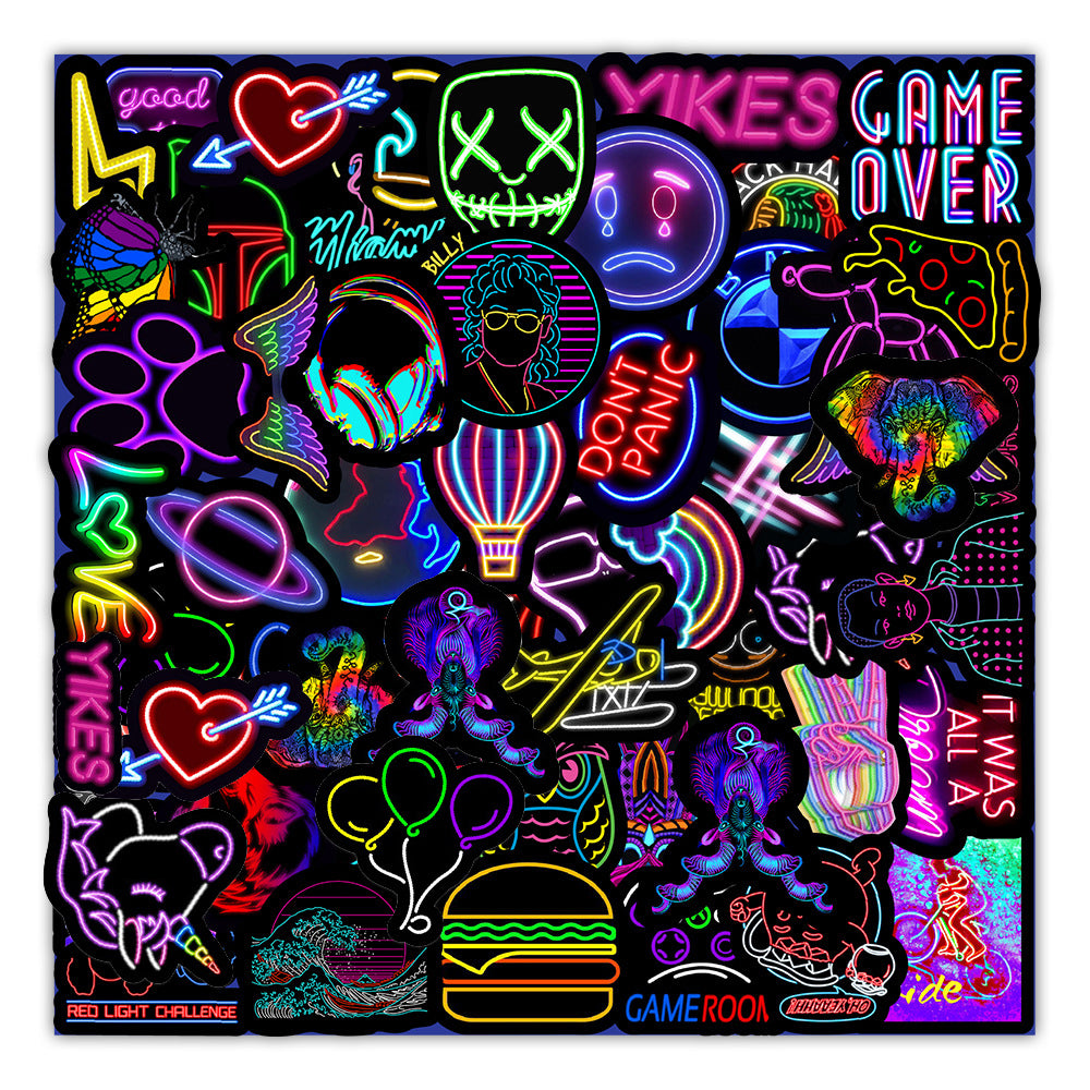 10/30/50pcs Cartoon Psychedelic Gothic Cool Stickers Aesthetic Art Graffiti  Decals Skateboard Fridge Guitar DIY Sticker Kids Toy